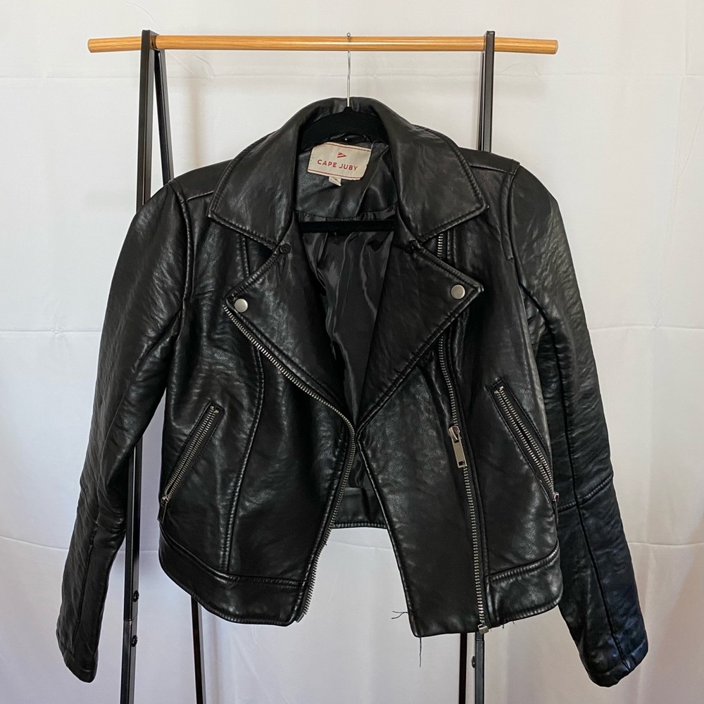 Vegan Leather Moto Jacket